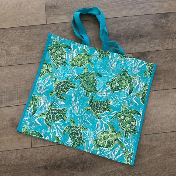 Homegoods TJMaxx Marshalls Viral Pink Turle | Mercari Homegoods TJMaxx Marshalls Bright Turtle Print Reusable Shopper Tote Bag NWOT